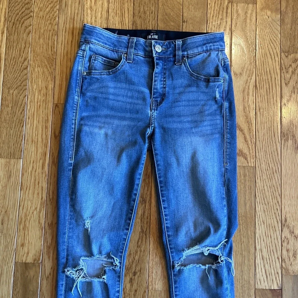 LulaRoe Womens Skinny Fit‎ Jeans Stretchy Waist Blue Size 24